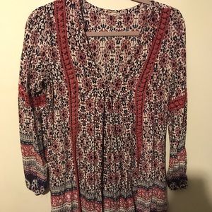 En Creme V Neck Tunic